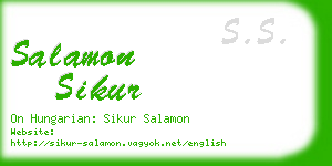 salamon sikur business card
